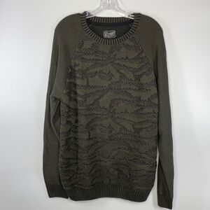 Retrofit Gray/Black Knit Crewneck Sweater NWT